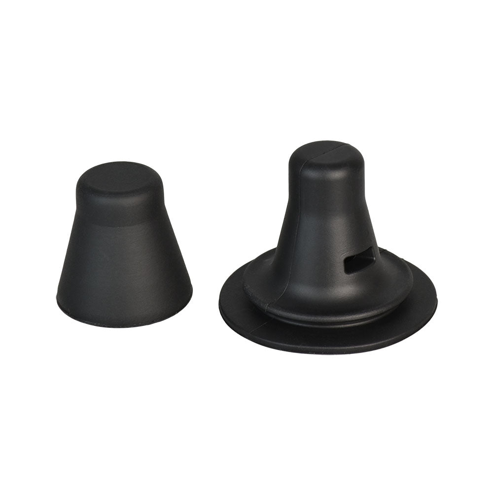 Pulsar Sipper Airflow Valve made of silicone, front and side view on white background