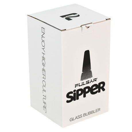 Pulsar Sipper Bubbler Cup packaging, front view showcasing the product branding on a white box.