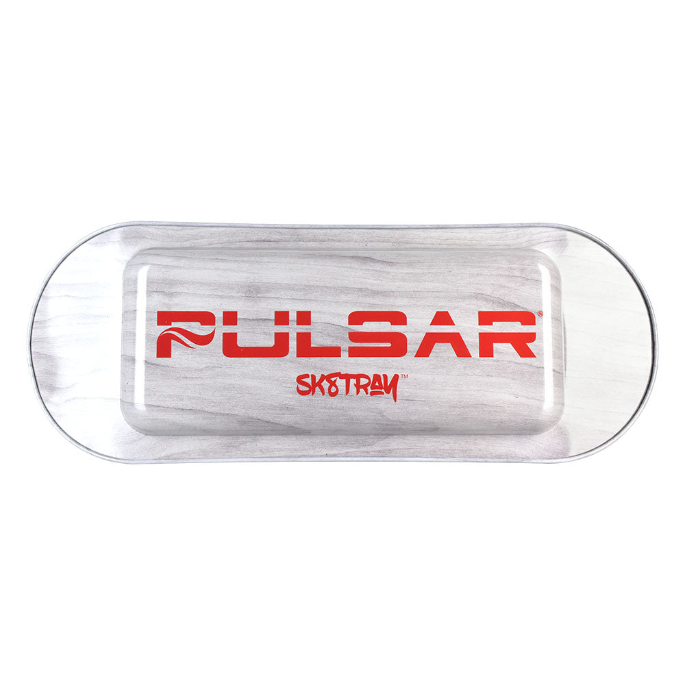 Pulsar SK8Tray Metal Rolling Tray with DopeBot Graphic, Large 7.25"x19.75" Top View