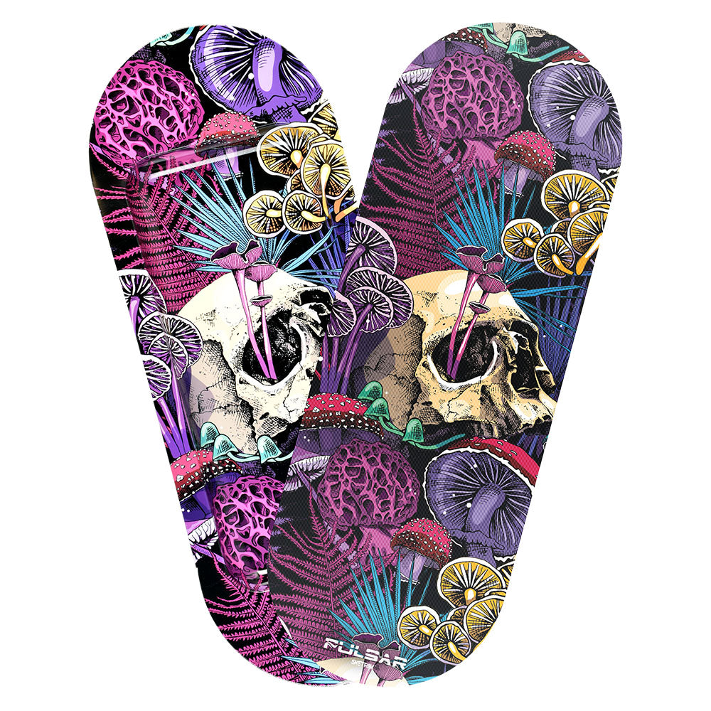 Pulsar SK8Tray Rolling Tray with 3D Lid, 7.25"x19.75", Forgotten Trip design, top view