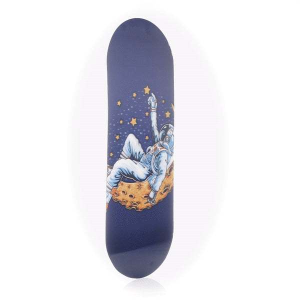 Pulsar SK8Tray Rolling Tray with 3D Star Reacher Design, Large 7.25"x19.75" Metal Tray, Front View