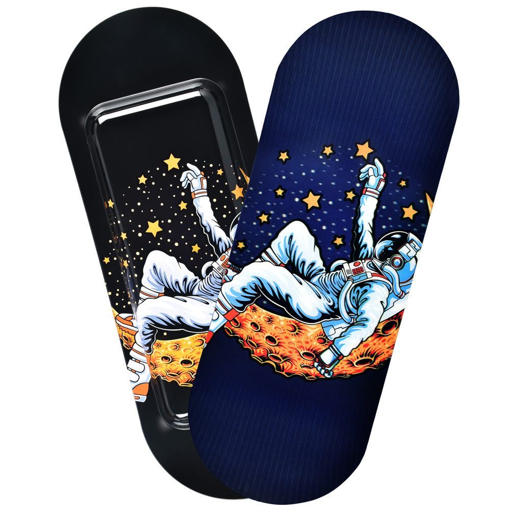 Pulsar SK8Tray Rolling Tray with 3D Astronaut Design, Star Reacher, Large Metal