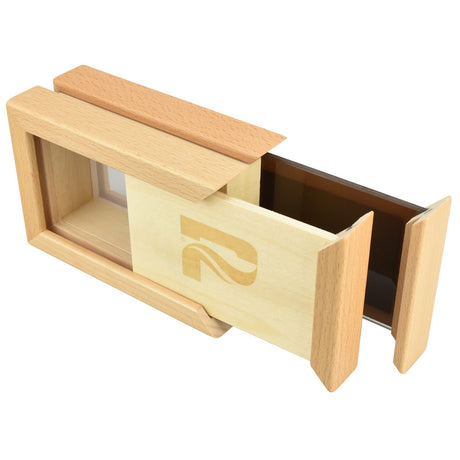 Pulsar Beech Wood Small Drawer Style Sifter Box, 4"x6", Open Drawer View
