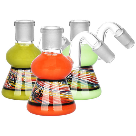 Pulsar Sweet Dreams Dry Ash Catchers in vibrant colors, 45 Degree joint angle, front view