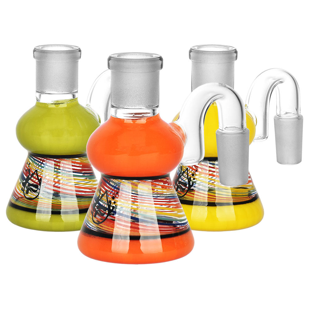 Pulsar Sweet Dreams Dry Ash Catchers in vibrant colors with 90 Degree joint angle, side view on white background