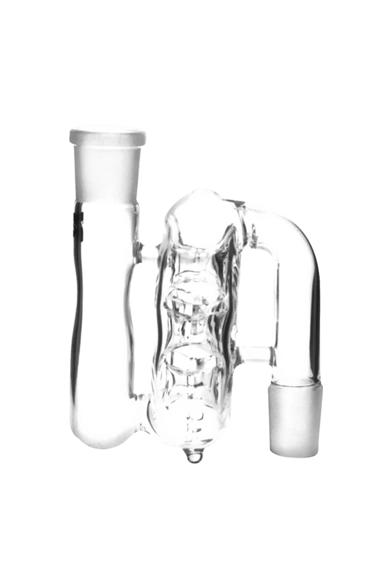 Pulsar Swiss Perc Ash Catcher in Borosilicate Glass, 90 Degree Joint, Front View