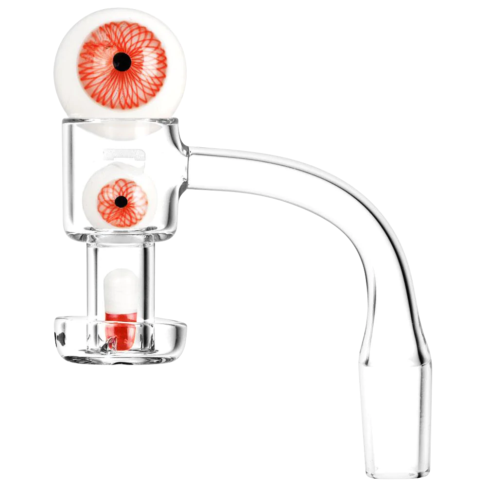 Pulsar Terp Slurper 'All Eyes On Me' Set with Eye Design - Borosilicate Glass