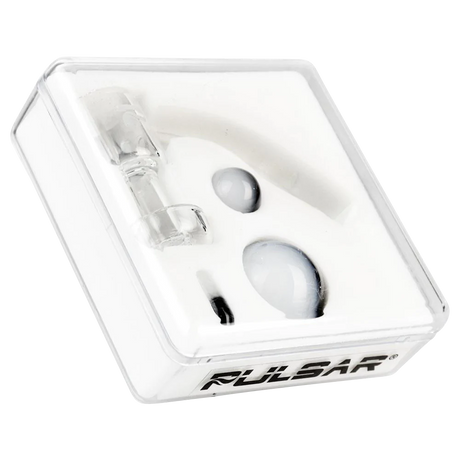 Pulsar Terp Slurper Set with Quartz Banger and Marble Caps, 45 Degree Joint Angle