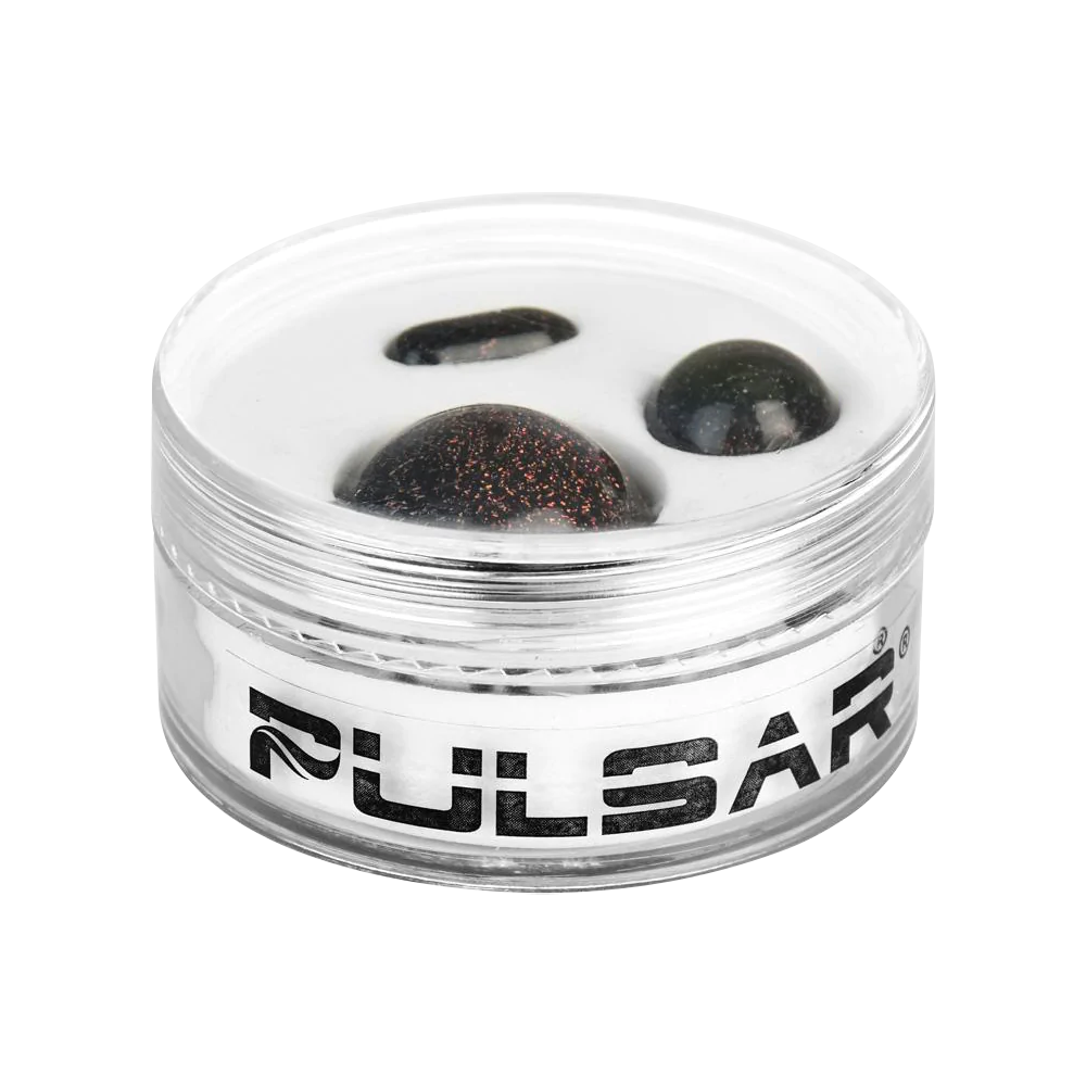 Pulsar Terp Slurper Dichro Set with Borosilicate Glass Marbles for Concentrates