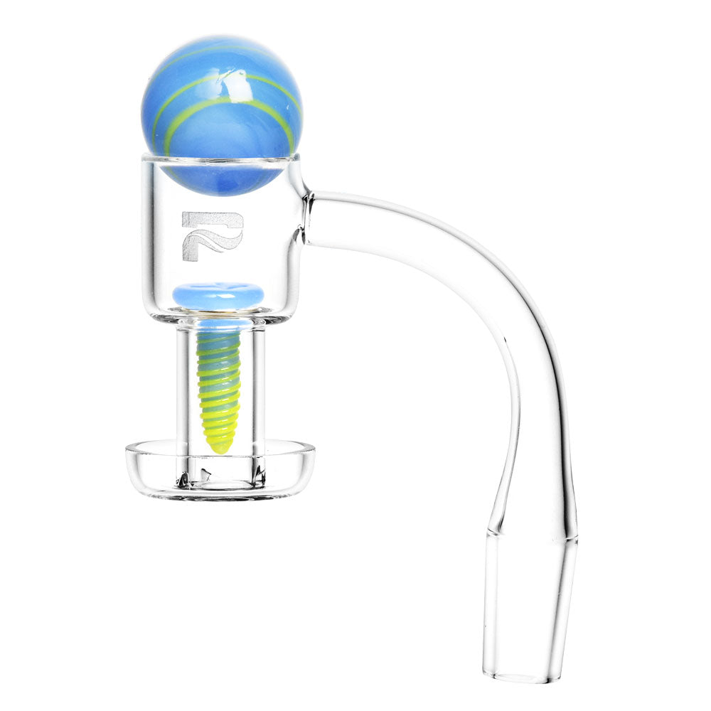 Pulsar Terp Slurper Screw & Marble Set for Dab Rigs, Clear Borosilicate Glass, Side View