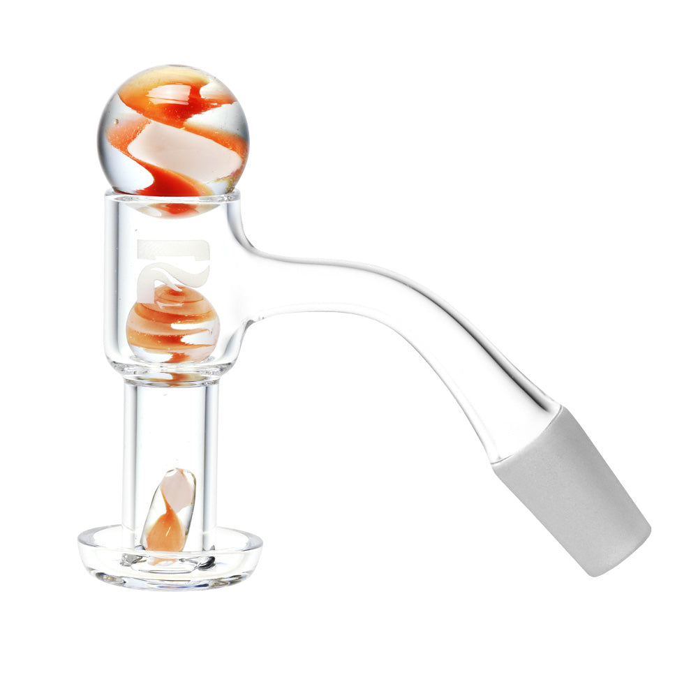 Pulsar Quartz Terp Slurper Set with 45 Degree No Weld Banger on White Background