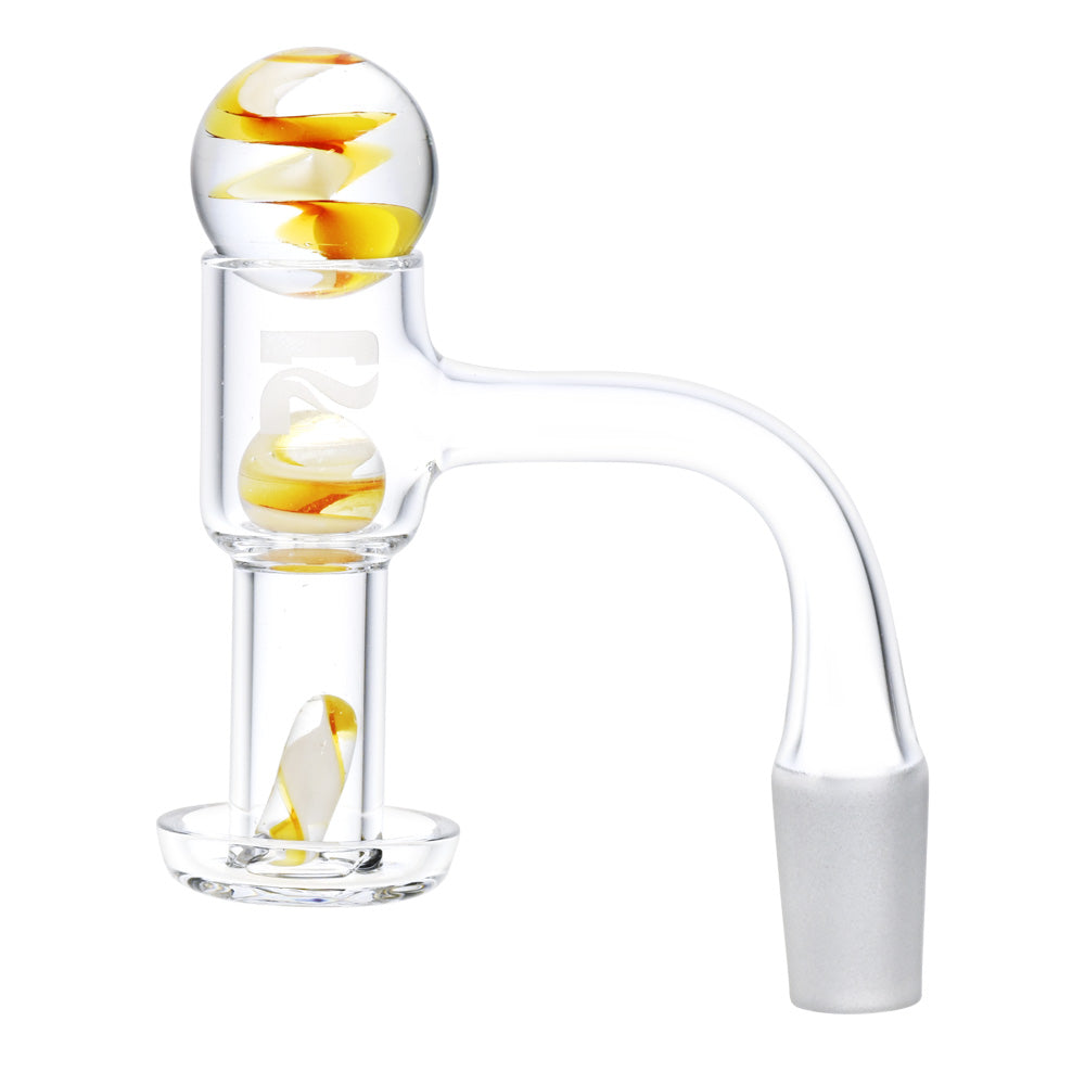 Pulsar Quartz Terp Slurper Set with 90 Degree No Weld Banger, Front View on White Background