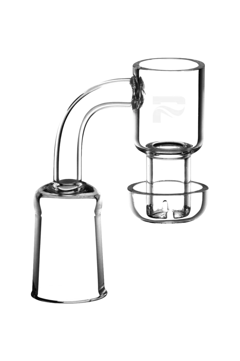 Pulsar Terp Vacuum Banger made of Quartz, clear view on white background