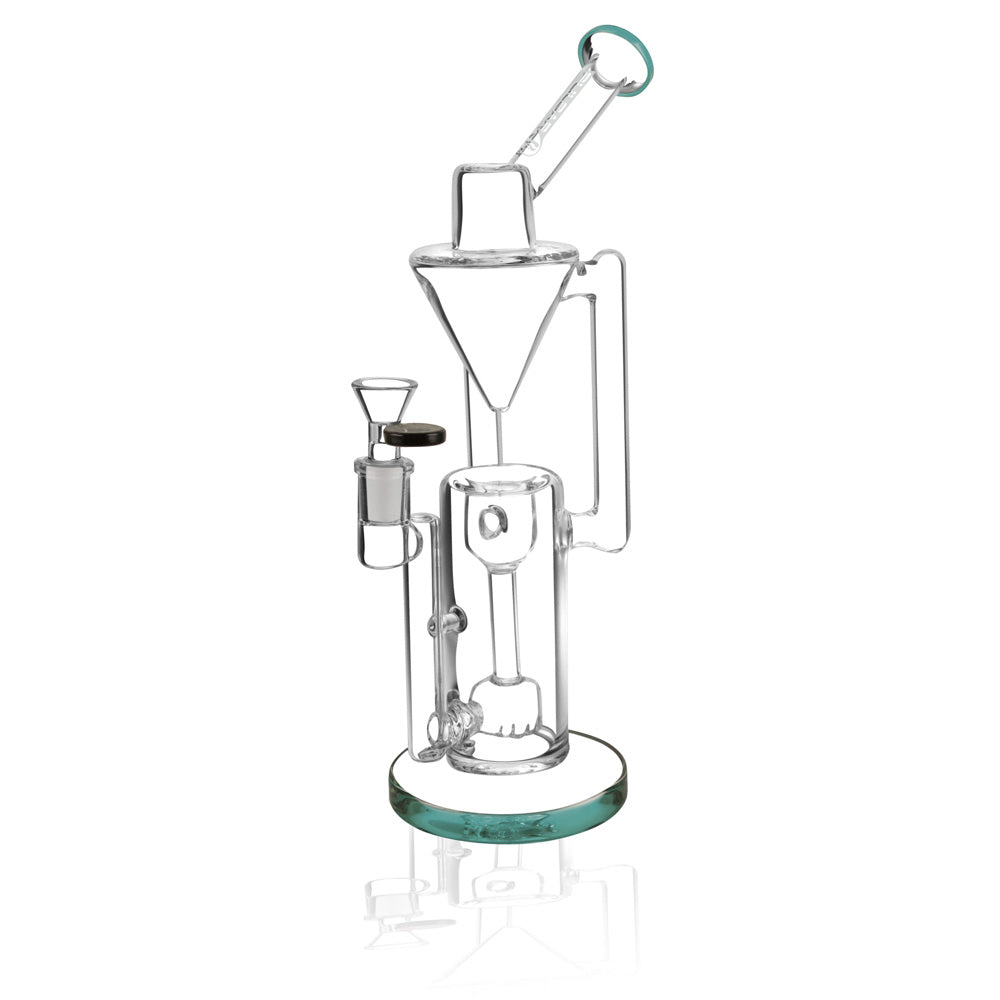 Pulsar Thinker Gravity Recycler Water Pipe, 13 inch with a 14mm Female joint, front view on white background