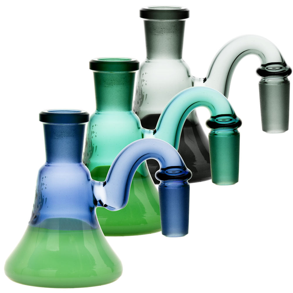 Pulsar Two Tone Bent Neck Ash Catchers in Assorted Colors, 45/90 Degree Joint