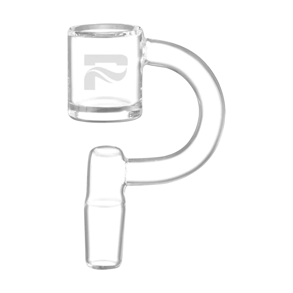 Pulsar U Neck Quartz Banger for Dab Rigs, Clear, Female Joint, Angled Side View