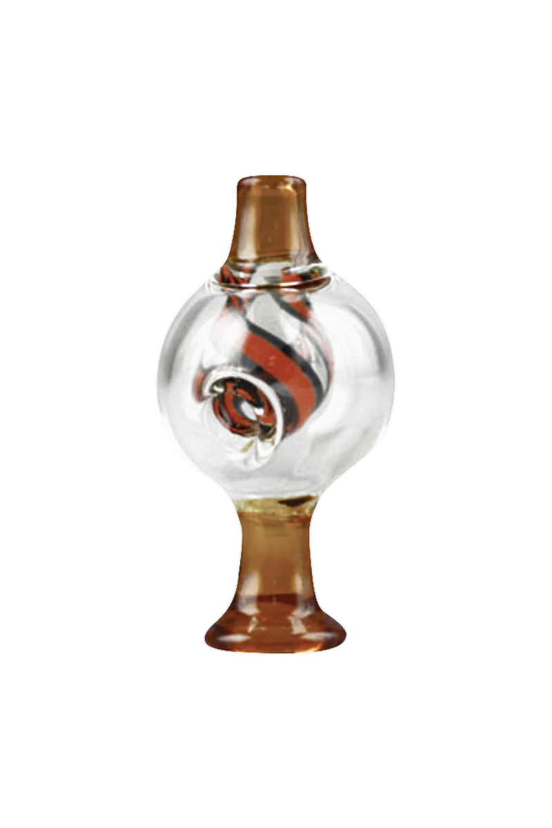 Pulsar UV Reactive Bubble Swirl Carb Cap in Borosilicate Glass, Front View