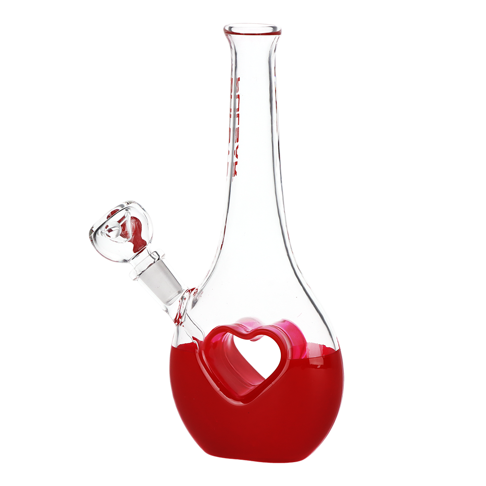 Pulsar Valentine's Heart Vase Glass Water Pipe | 8.25" | 14mm F