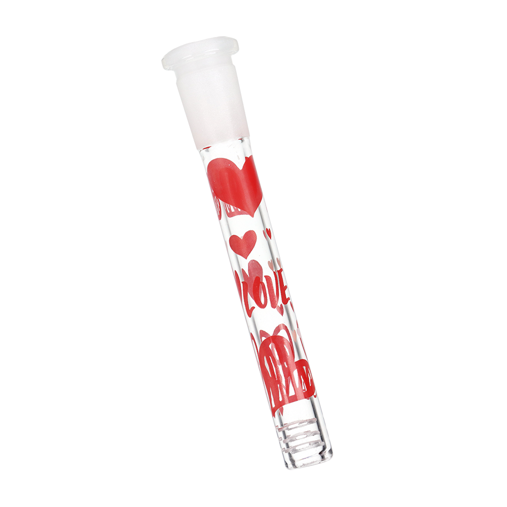 Pulsar Valentine's Hearts 'n' Roses Glass Herb Pipe Duo | 10" | 14mm F