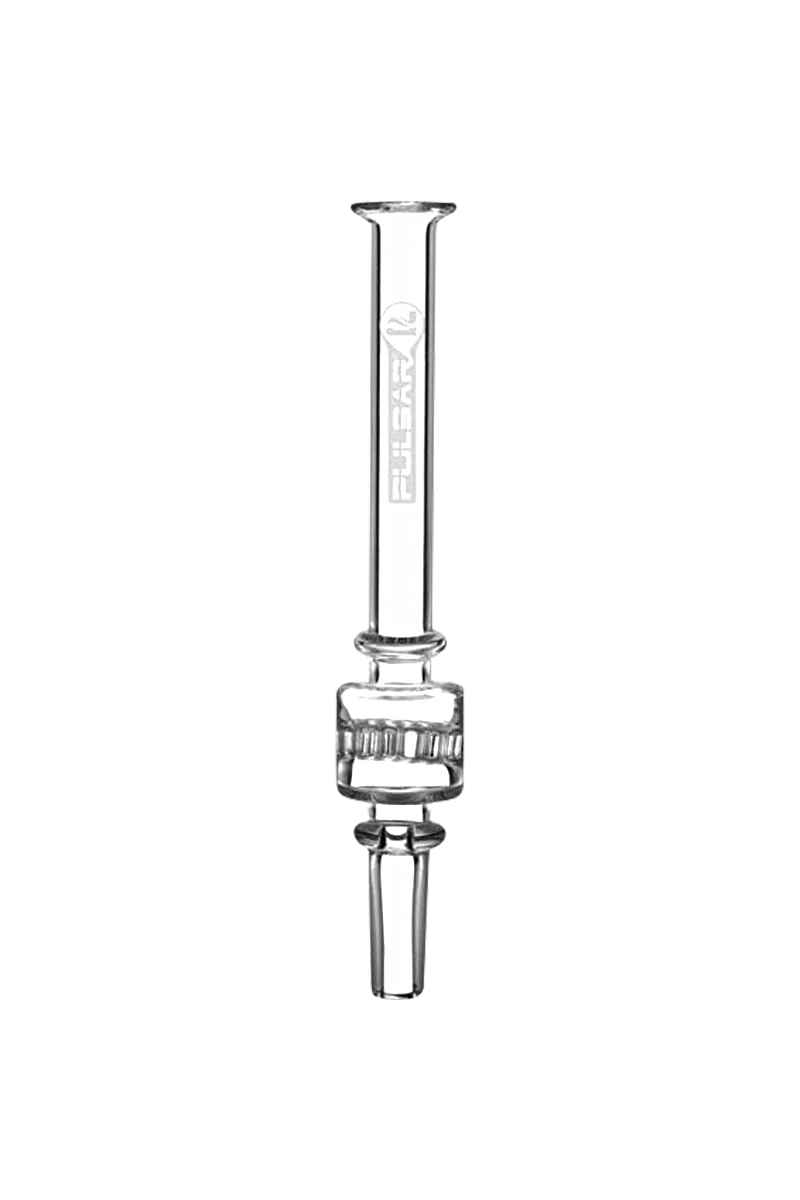 Pulsar Vapor Straw with Honeycomb Diffuser for Concentrates, 6" Borosilicate Glass, Side View