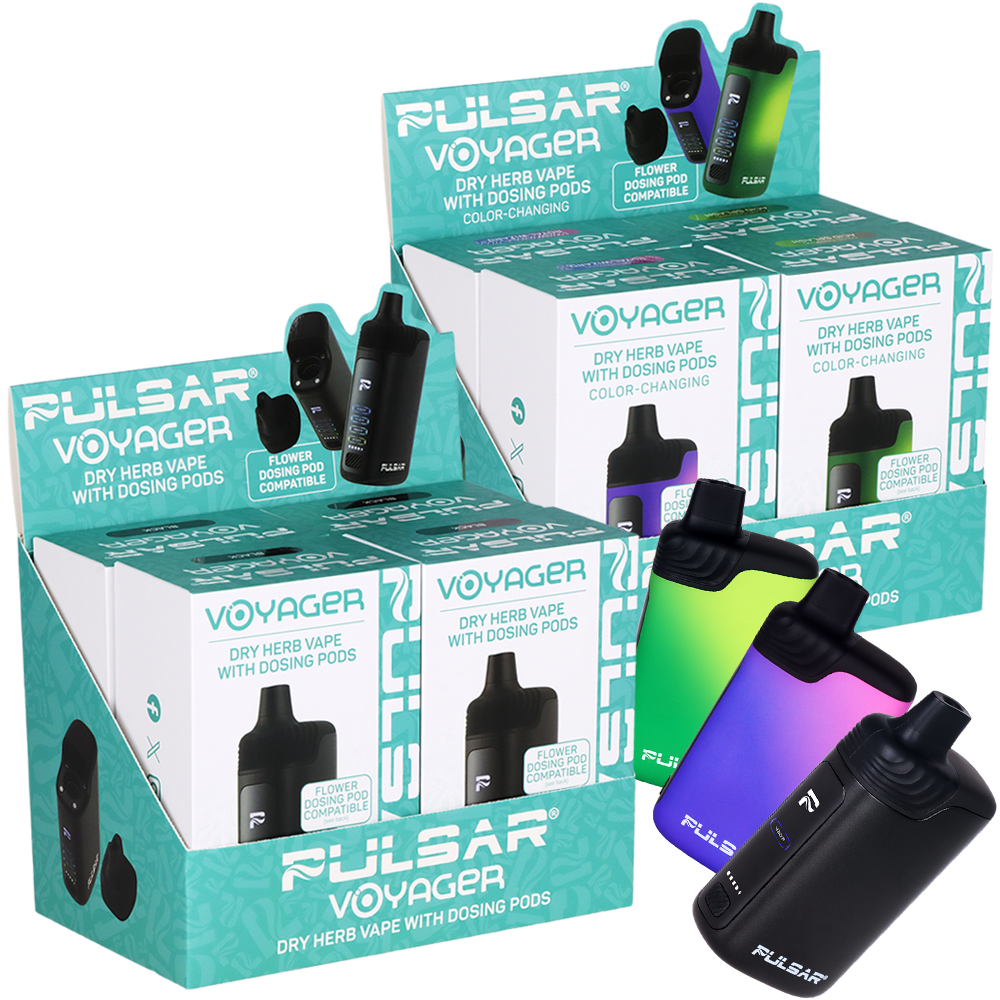 Pulsar Voyager 2000mAh dry herb vaporizer with dosing pod system and four temperature presets