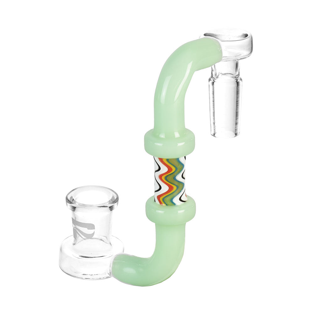 Pulsar Wig Wag Drop Down Adapter, 14M to 14F, with colorful glass accents - Front View