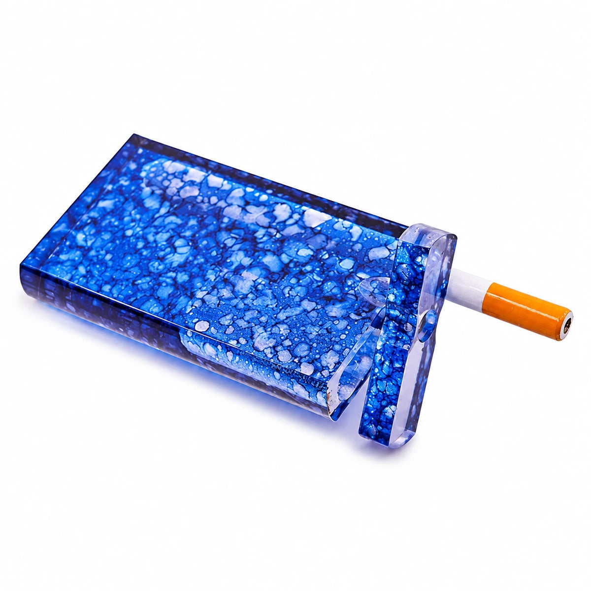 Handmade Acrylic Dugout w/ One Hitter - Splatters