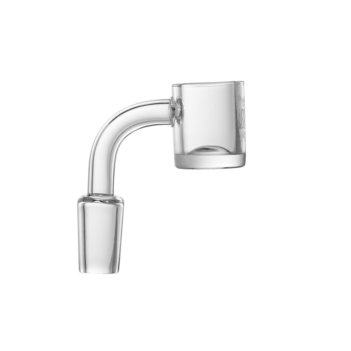 REBEL INITIATE GLASSWORKS Quartz Banger 90° Flat Variant - Clear Side View