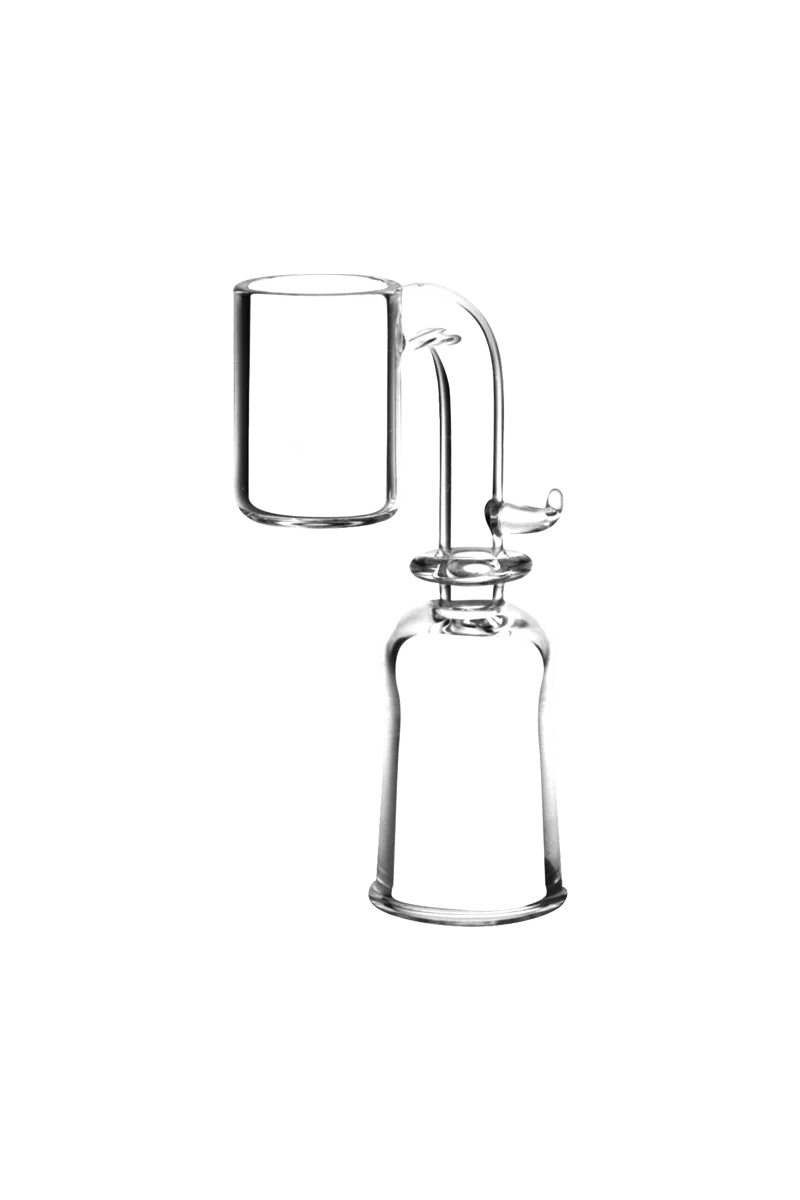 Quartz Banger for 20mm E-Nail Coils, compatible with male and female joints, clear side view