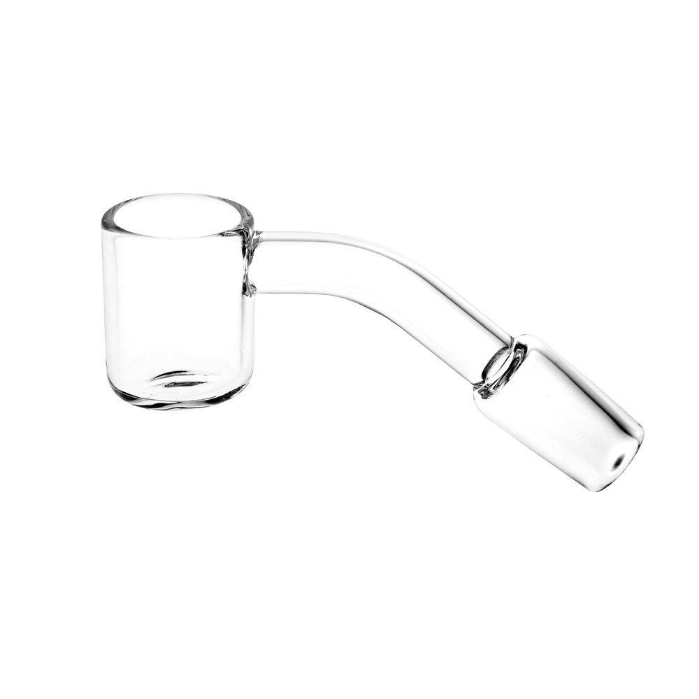 Quartz Banger Nail at 45 Degree Angle for Dab Rigs, 22mm Diameter, Isolated on White