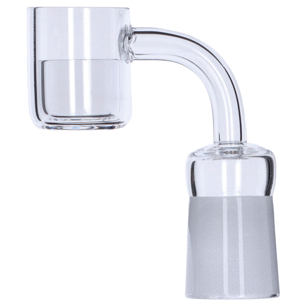 Clear Quartz Core Reactor Banger 18mm - 90 Degree Joint for Dab Rigs, Side View