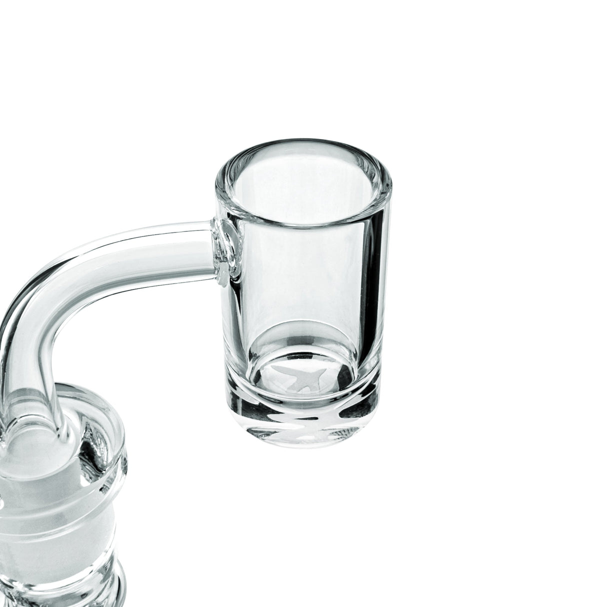 MAV Glass Quartz Flat Bucket Hybrid Banger, 25mm Thick Bottom, Close-up