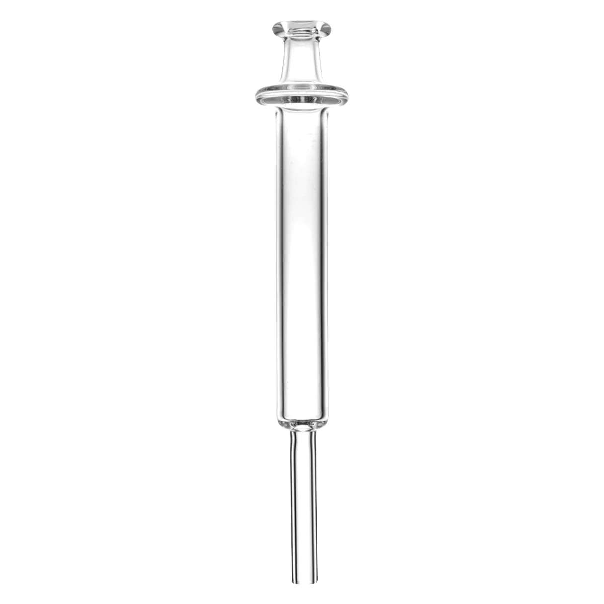 Clear Quartz Minimalist 6" Syringe Dab Straw, Portable and Compact for Concentrates