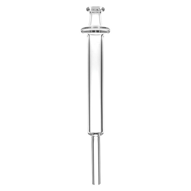 Clear Quartz Minimalist 6" Syringe Dab Straw, Portable and Compact for Concentrates