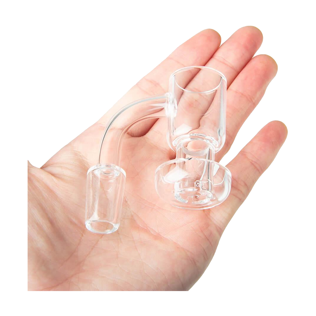 PILOT DIARY 14mm Terp Slurper Quartz Banger in Hand - Clear, High-Quality Glass