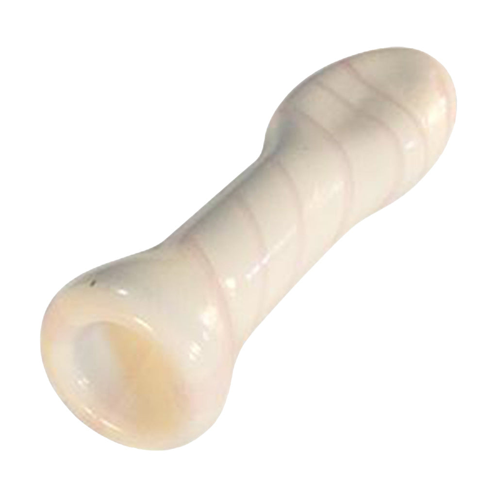 Valiant Distribution Rainbow Stripe Glass Chillum for Dry Herbs, Compact and Portable Design