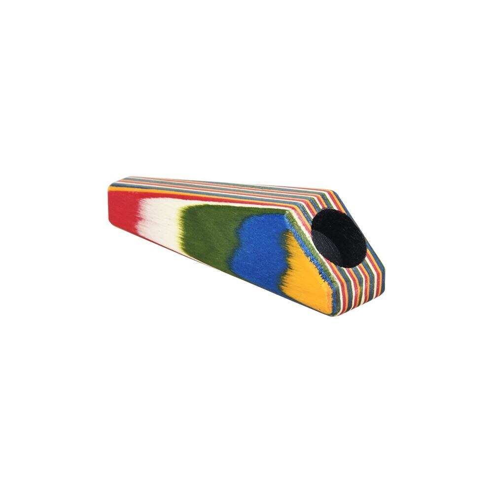 Rainbow Wooden Hand Pipe | 3" | 25ct Jar