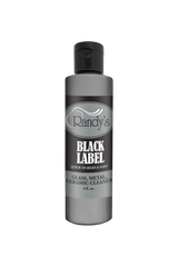 Randy's Black Label 6oz Cleaner, front view on white background, for glass, metal, ceramic