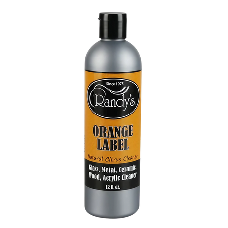 Randy's Orange Label 12oz Natural Citrus Cleaner for Bongs and Pipes, Front View