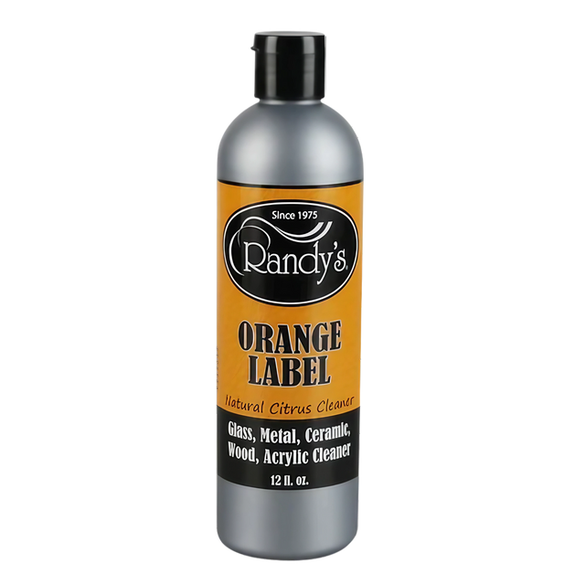 Randy's Orange Label 12oz Natural Citrus Cleaner for Bongs and Pipes, Front View