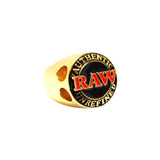 RAW Championship Double Cone Holder Ring in gold and black, front view on white background