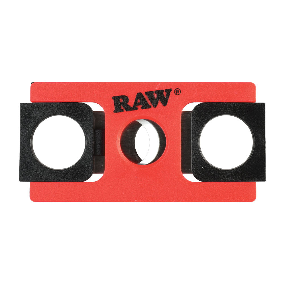 RAW Cone Cutter in red with Built-in Poker, front view on white background, ideal for precise cuts