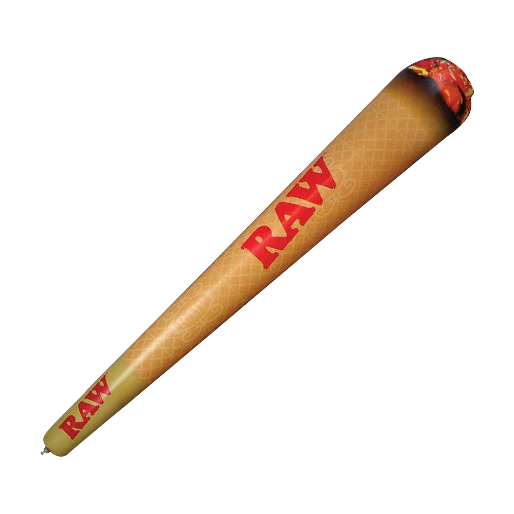 RAW Inflatable Cone Toy Large 4ft - Novelty Gift Side View on Seamless Background