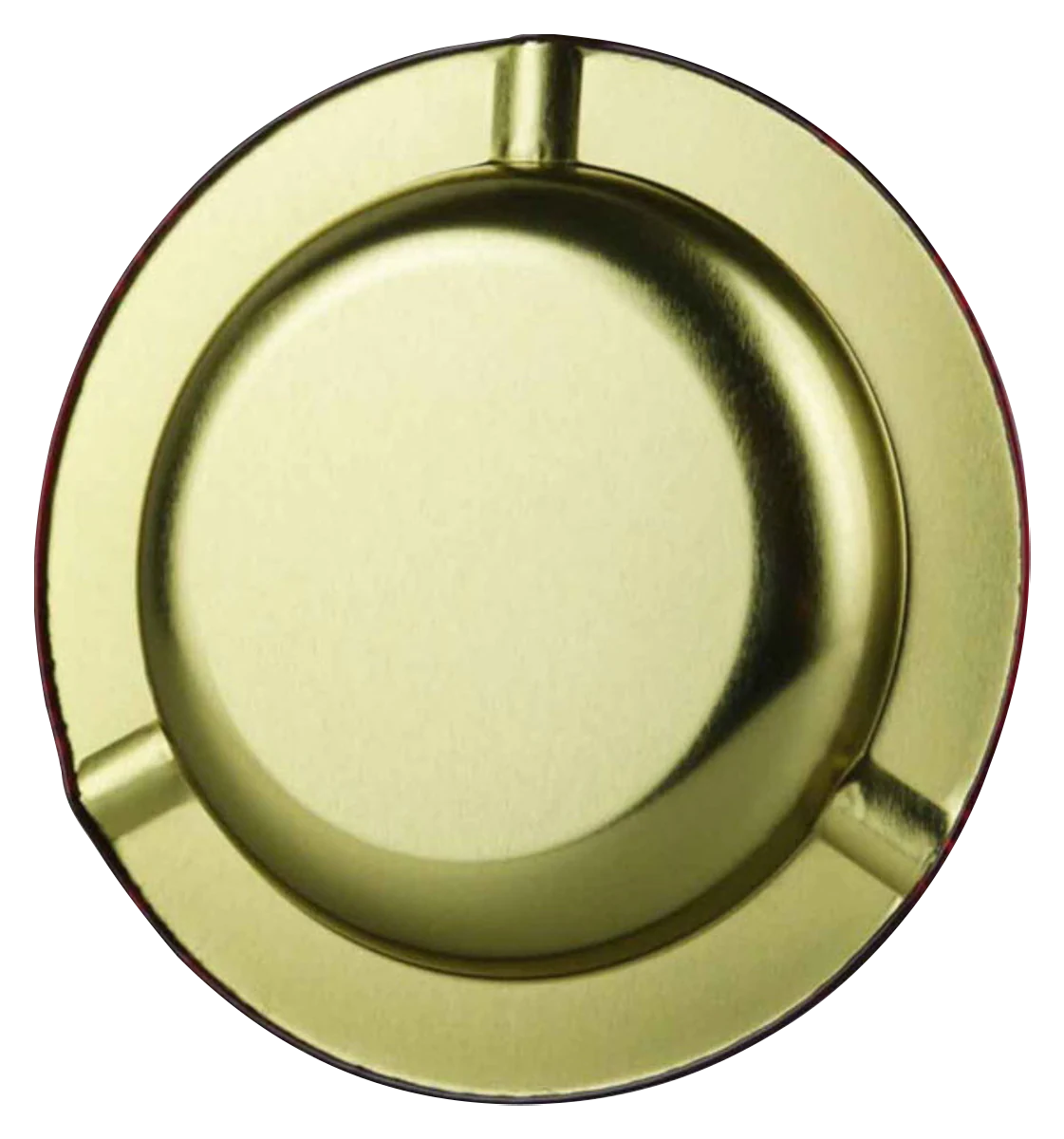 RAW Round Metal Ashtray Top View - 5.5" Diameter, Durable for Dry Herbs