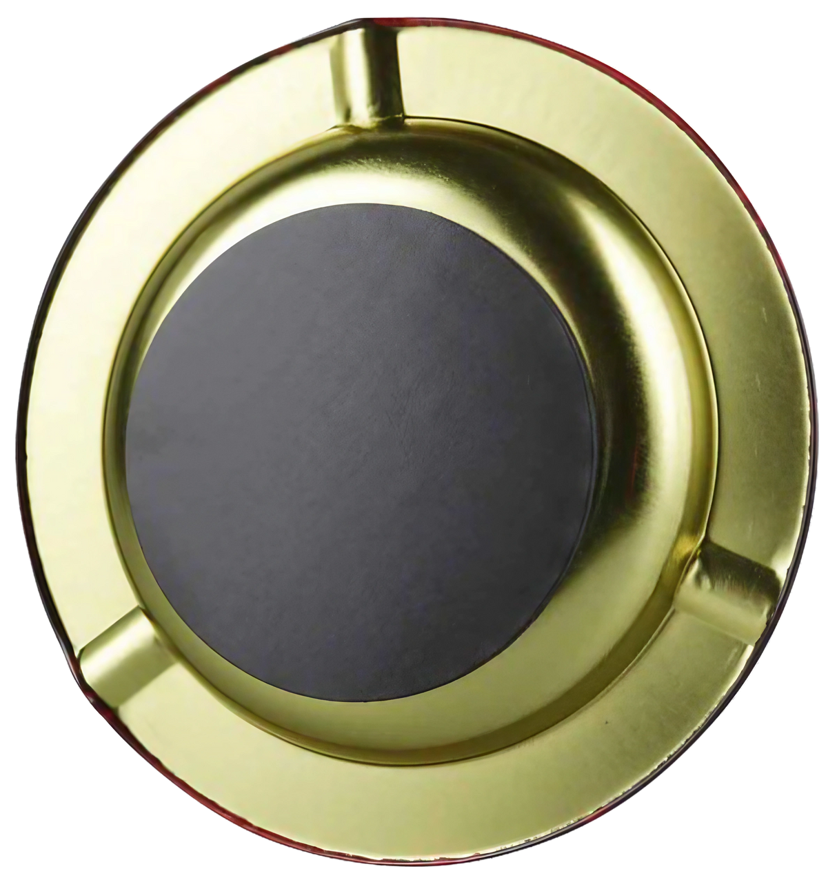 RAW Crystal & Metal Ashtray Magnetic Variant - 5.5" Diameter, Lead-Free Design, Top View