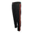 RAW Black Sweatpants with Stash Pocket and Red Logo Side Stripe