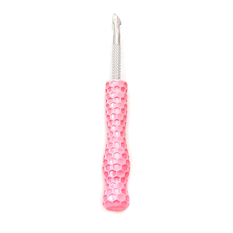 Pink Resin Honeycomb Handle Dab Tool from The Stash Shack - Front View