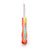 Rainbow Swirl Resin Honeycomb Handle Dab Tool by The Stash Shack, front view on white background