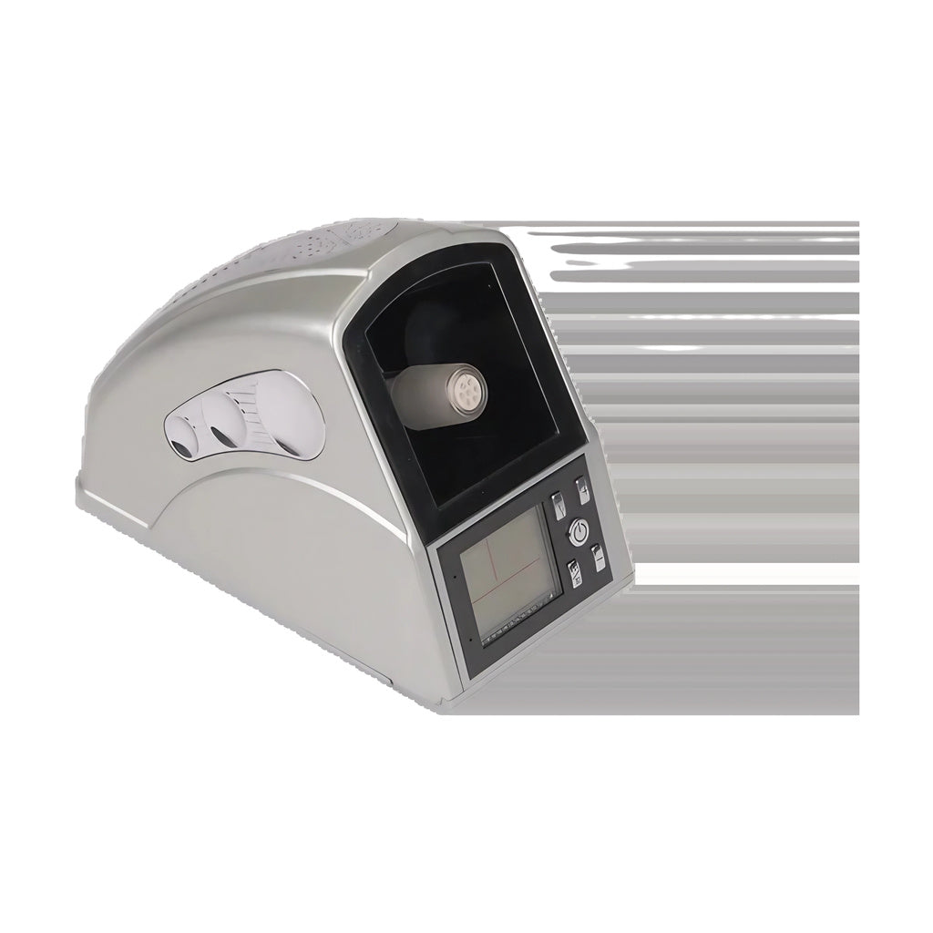 Retro Vapes "The Thunderbird" black and gray tabletop vaporizer for dry herbs with digital display