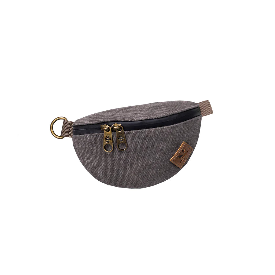 Revelry Supply Amigo heavy-wall silicone fanny pack in Ash, front view on a white background